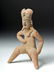 Rare Olmec Pottery Seated Male Figure - 2