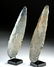 Lot of 2 Large Maya Knapped Chert Tools - 3