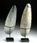 Lot of 2 Large Maya Knapped Chert Tools - 4