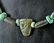 Maya Jade & Greenstone Necklace w/ Face Pendant - 2