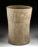 Maya Brownware Cylinder Vessel - Glyphoids - 4