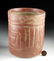 Maya Painted Pottery Cylinder w/ Linear Motifs