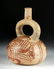 Moche Bichrome Stirrup Vessel - Warrior / Trophy Head - 3