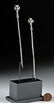 Lot of 2 Sican Silver Tupus - Bird Finials - 2