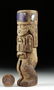 Huari Wood Standing Totem w/ Shell Inlay - 3