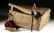 Chancay Textile Weaver Basket w/ 2 Chambers & Contents