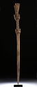 Royal Chimu Wood Staff w/ Relief Carvings
