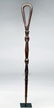 Early 20th C. African Luba Wood Kibango w/ 2 Heads