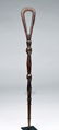 Early 20th C. African Luba Wood Kibango w/ 2 Heads - 5