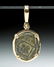 17th C. Spanish Charles II Silver Coin 14K Gold Pendant