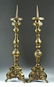 18th C. Italian Brass Prickets / Altar Sticks (pr)