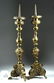 18th C. Italian Brass Prickets / Altar Sticks (pr) - 3