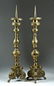 18th C. Italian Brass Prickets / Altar Sticks (pr) - 4