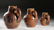 19th C. English Glazed Brownware Pitchers (3) - 4