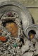 19th C. Russia Icon Virgin of Kiss, Brass, Beaded Oklad - 3