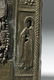 19th C. Russia Icon Virgin of Kiss, Brass, Beaded Oklad - 7