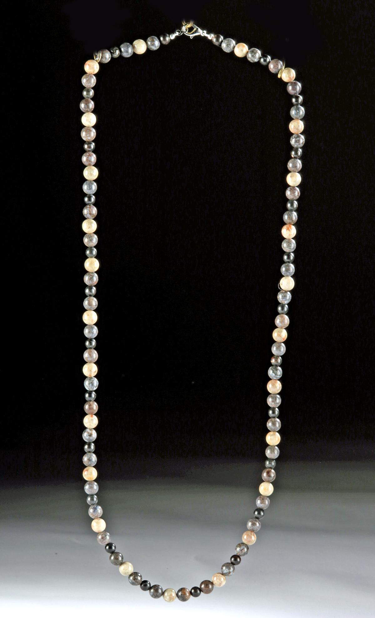 Beautiful Dinosaur Bone / Coprolite Bead Necklace: **Holiday Shipping Deadlines** USA Domestic: 12/14 for Standard; 12/23 for Express; International: 12/7 for Standard; 12/19 for Express Ancient Mesozoic, western North America, ca. 252 to 66 million y