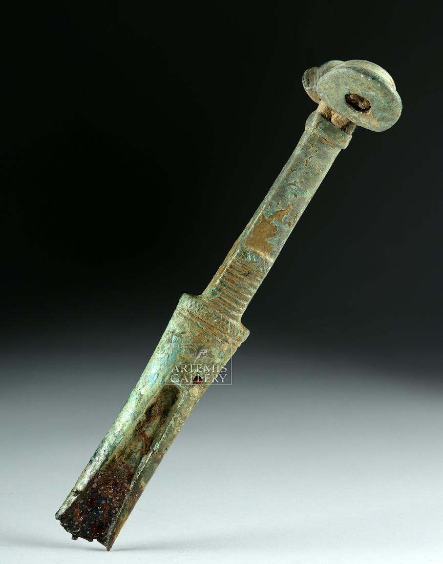 Luristan Bronze Sword Hilt w/ Double-Ear Pommel (1 of 3)