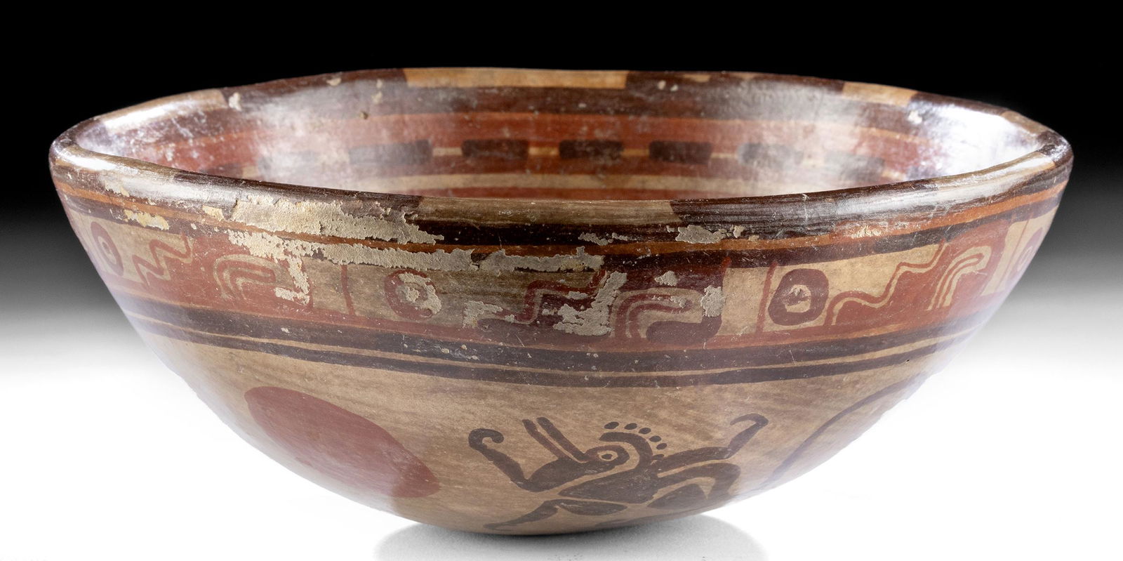 Maya Copador Polychrome Bowl with Monkeys (1 of 6)