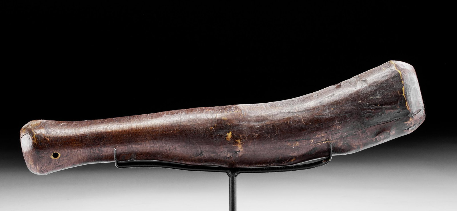 20th C. Northwest Coast Haida Wooden Fish Club (1 of 4)