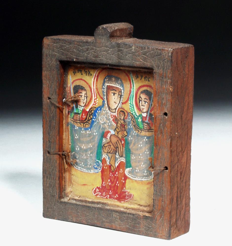 Early 20th C. Ethiopian Wooden Coptic Icon (1 of 5)