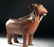 Rare 12th C. Indonesian Majapahit Red-Glazed Goat