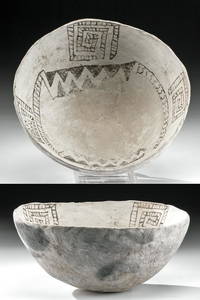 Rare Kiathuthlanna Black and White Pottery Bowl