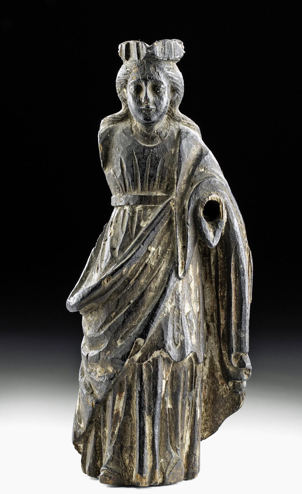 20th C. Philippine Wood Female Santo Figure (1 of 3)