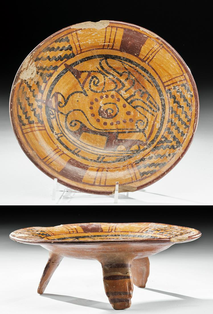 Toltec Polychrome Tripod Plate (1 of 7)