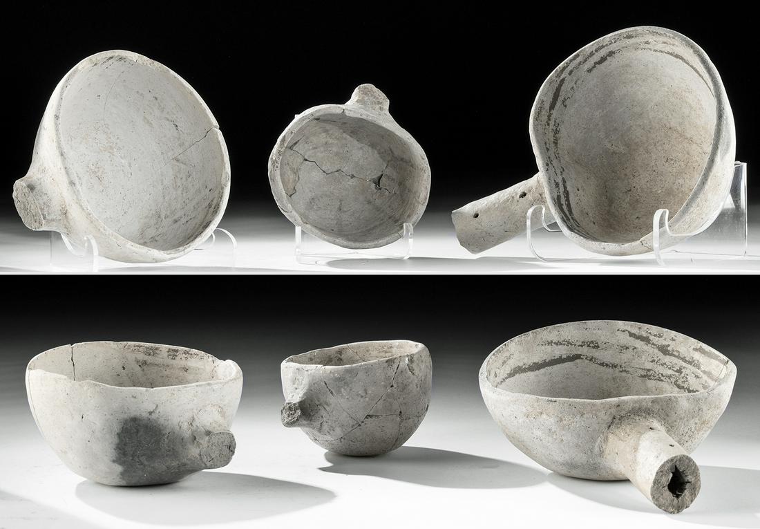 Lot of 3 Anasazi Pottery Ladles - Mesa Verde Museum (1 of 5)