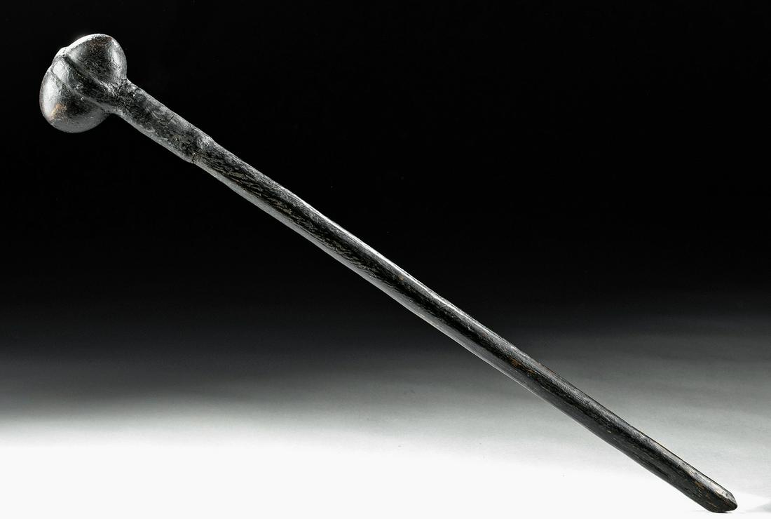 Mid-19th C. Plains Indians Wood & Stone Club (1 of 2)