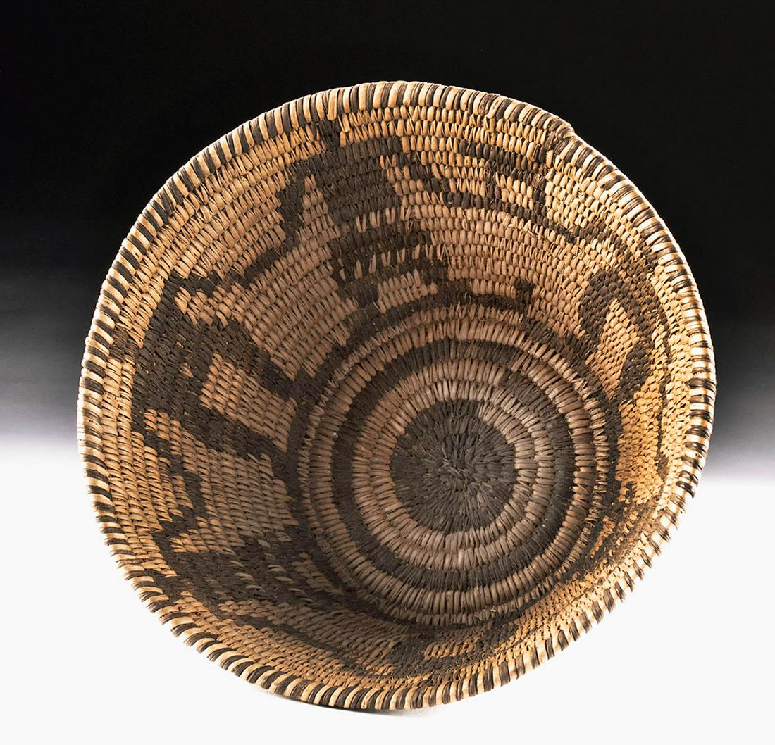 Early 20th C. Papago Basket Male / Female Dancers: Native American, Papago culture, Sonoran Desert, Arizona/New Mexico, ca. 1940. The early Tohono O'odham baskets were primarily utilitarian - used to carry water, firewood, prepare food and store items