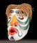 20th C. Pacific Northwest Wood Mask - Human / Puffin