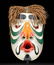 20th C. Pacific Northwest Wood Mask - Human / Puffin - 3