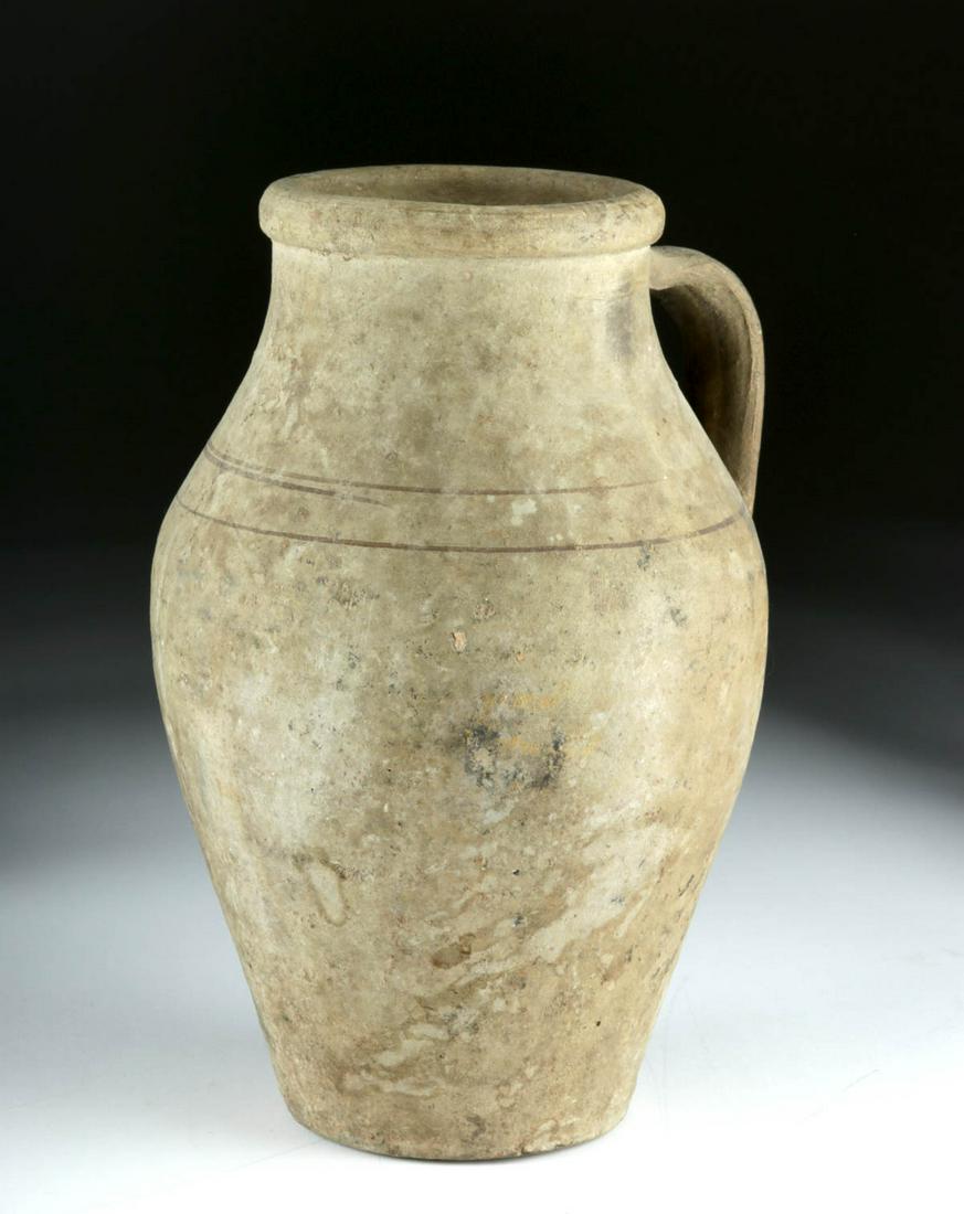 Tall 17th C. Spanish Slipware Pottery Pouring Vessel (1 of 6)