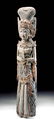 Early 20th C. Balinese Polychrome Wood Carving - Aspara - 3