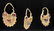 Parthian / East Roman 22K+ Gold / Garnet Earrings (3) - 4