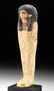 Egyptian Polychrome Plastered Wood Sarcophagus Figure