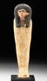 Egyptian Polychrome Plastered Wood Sarcophagus Figure - 2