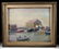 Framed Signed Sam Barber Marina Painting, ca. 1960s