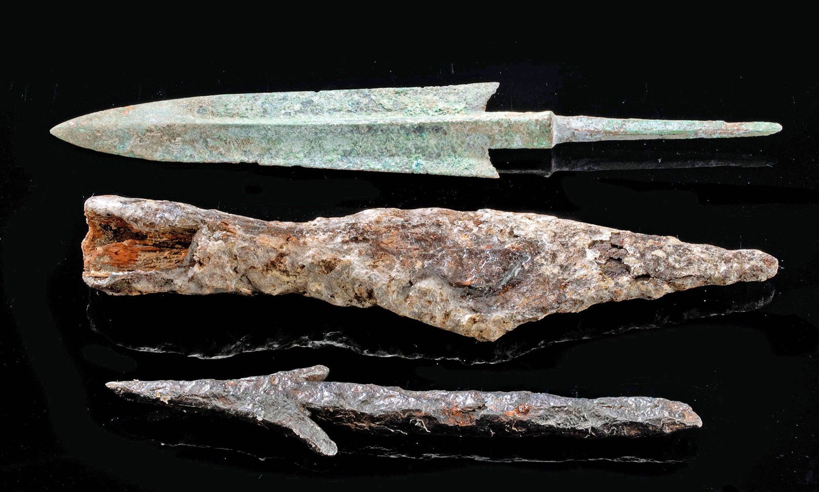 Luristan / Roman / Viking Spear Tips, Bronze and Iron (1 of 4)