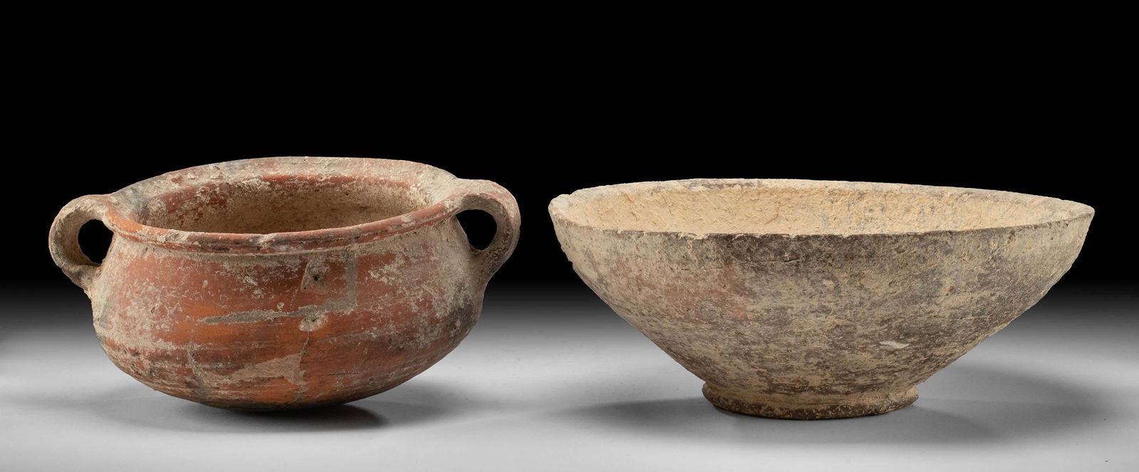 Lot of 2 Holy Land Pottery Bowls (1 of 6)