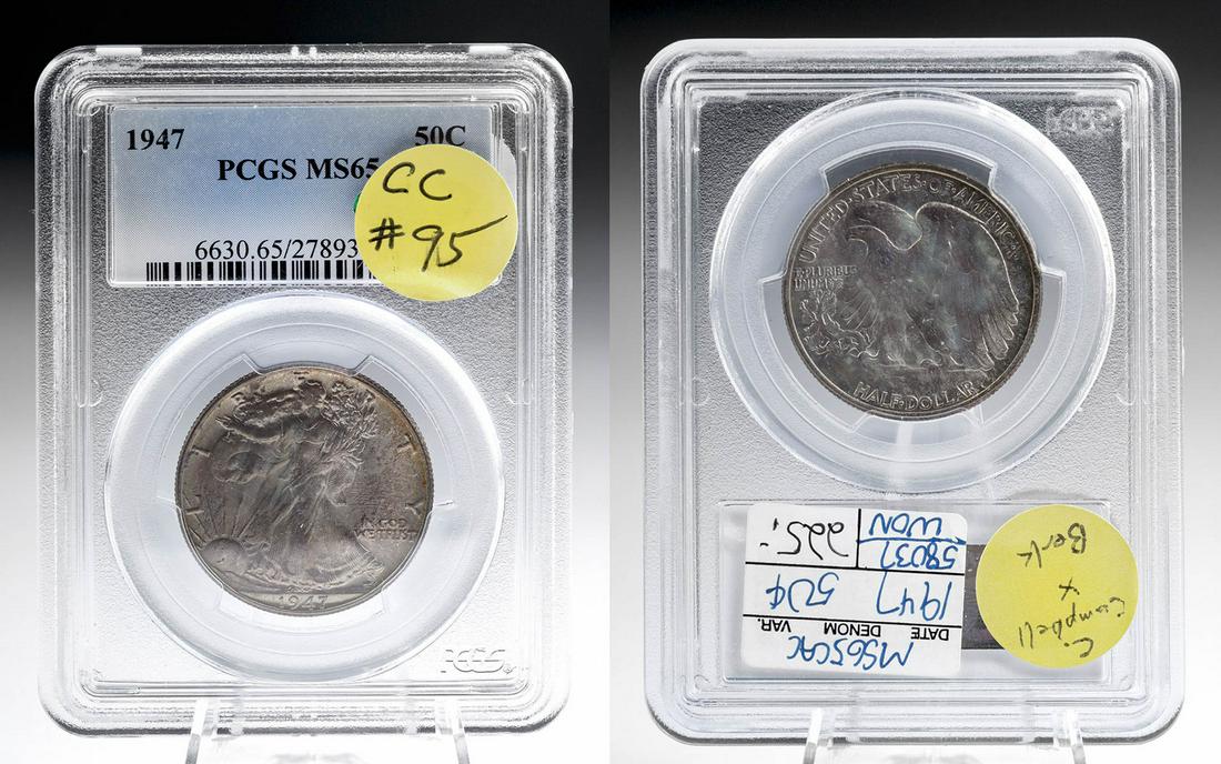 USA 1947 Silver Walking Liberty Half Dollar, 10.25 g (1 of 3)