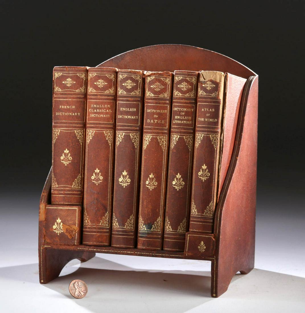 English Reviere Leatherbound Gilt Spined Library, 1920s (1 of 5)