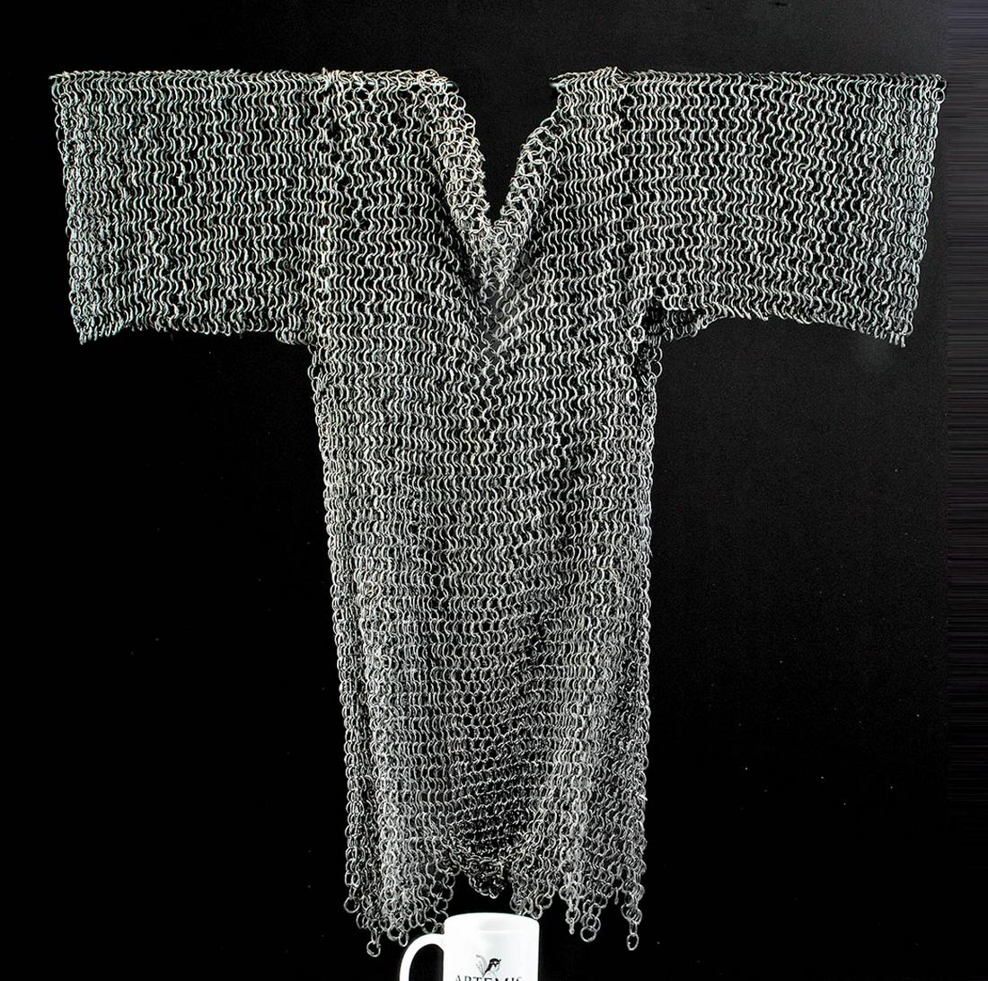 Late 16th C. Spanish Colonial Iron Chainmail Hauberk: **Originally Listed At $4500** Western Europe, Spain, pre-Spanish Colonial to early Spanish Colonial period, ca. late 16th to first half of the 17th century CE. A substantial shirt of armor known as a