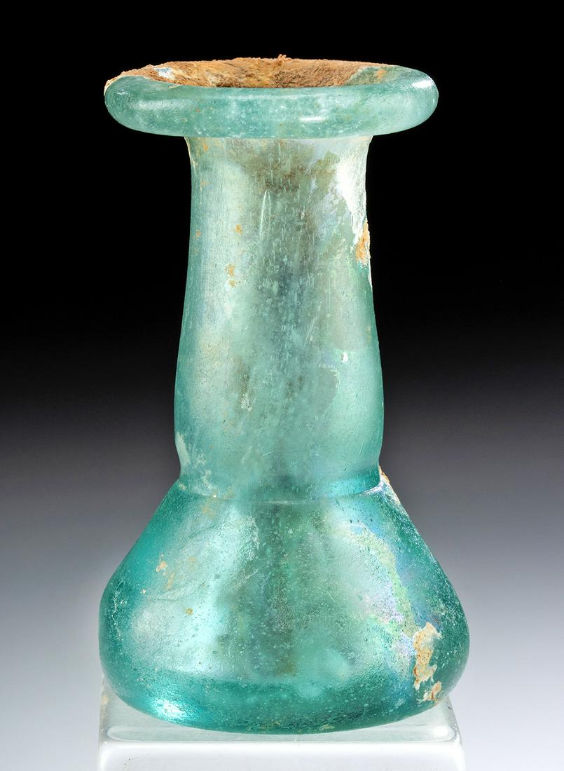 Roman Glass Flask w/ Silvery Iridescence (1 of 6)