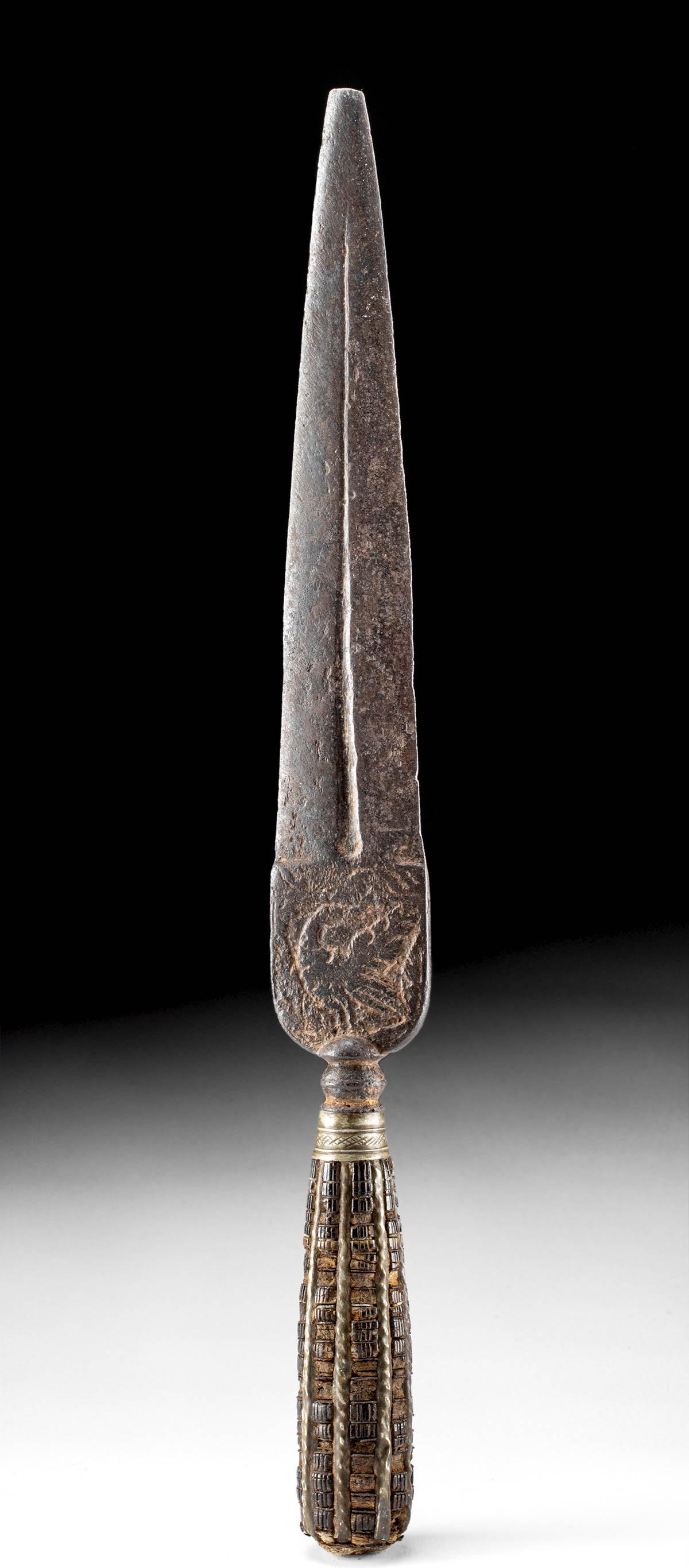 Mid-19th C. Italian Iron Dagger w/ Etched Motifs (1 of 5)