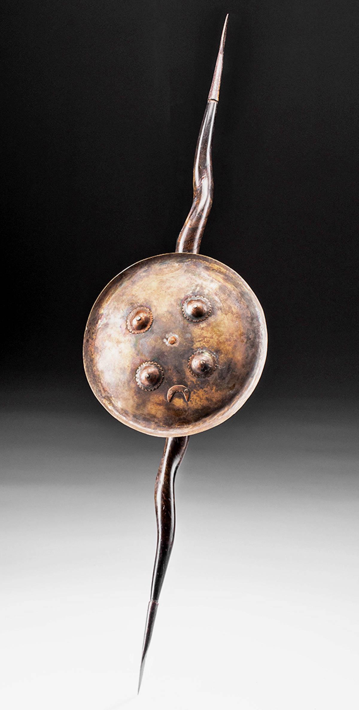 Mid-19th C. Indian Blackbuck Horn & Steel Maduvu (1 of 5)