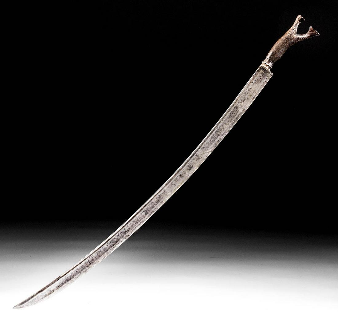 Early 20th C. Sumatran Aceh Steel Sikin Pasangan Sword (1 of 3)