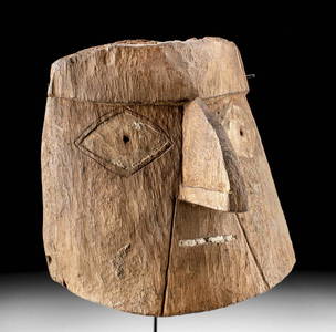 Fabulous Chancay Wood Mummy Mask